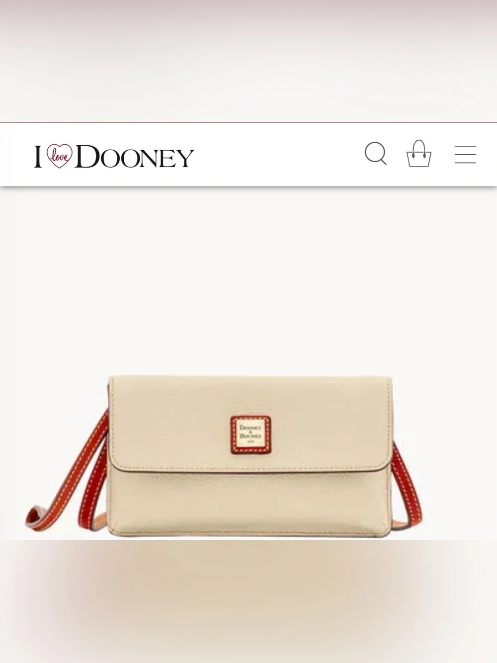 Dooney & Bourke Milly Pebble Grain Cream Crossbody bag